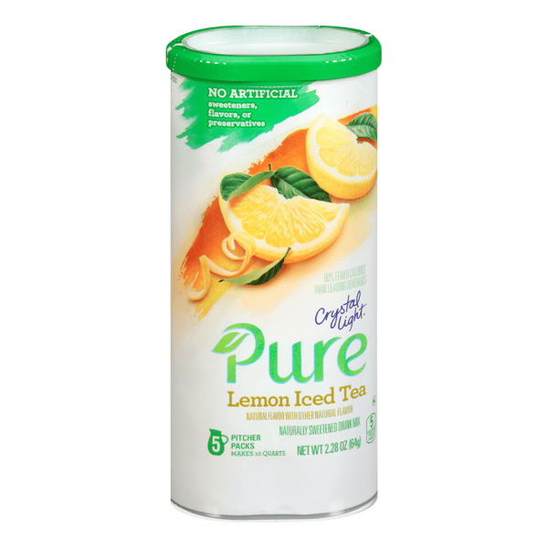 Crystal Light Drink Mix, Naturally Sweetened, Lemon Iced Tea
