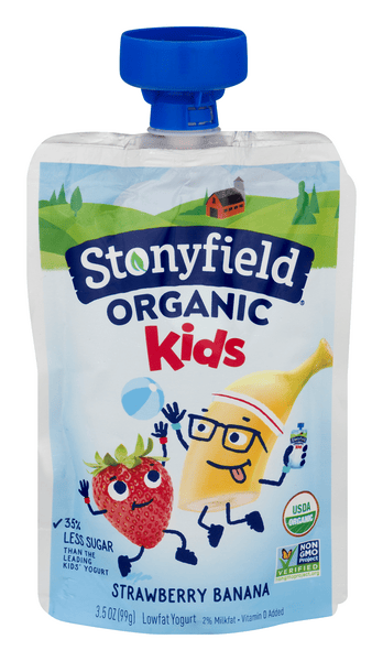 Stonyfield Yokids Organic Strawberry Banana Lowfat Yogurt
