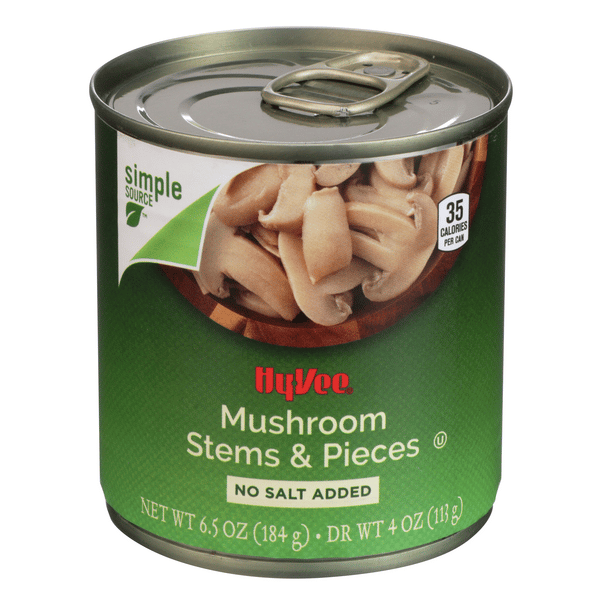 Hy-Vee No Salt Added Mushrooms Stems & Pieces | Hy-Vee