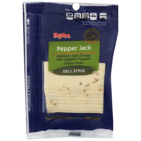 cheece！！ Hy-Vee Sliced Pepper Jack Cheese 10Ct | Hy-Vee Aisles Online