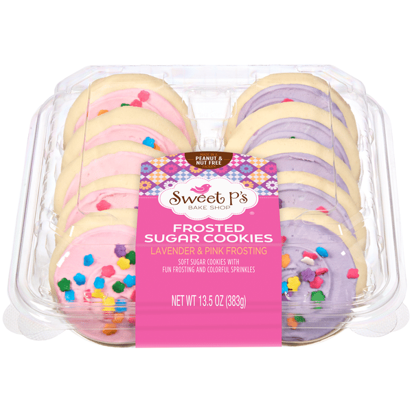 Sweet P's Bake Shop Frosted Sugar Cookies, Spring Lavender
