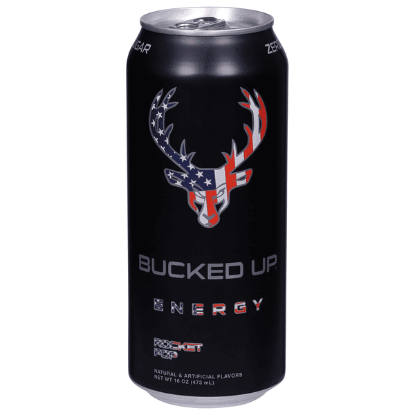 Bucked Up Rocket Pop Blue Raspberry/Lime/Cherry Energy Drink 16 oz | Hy ...
