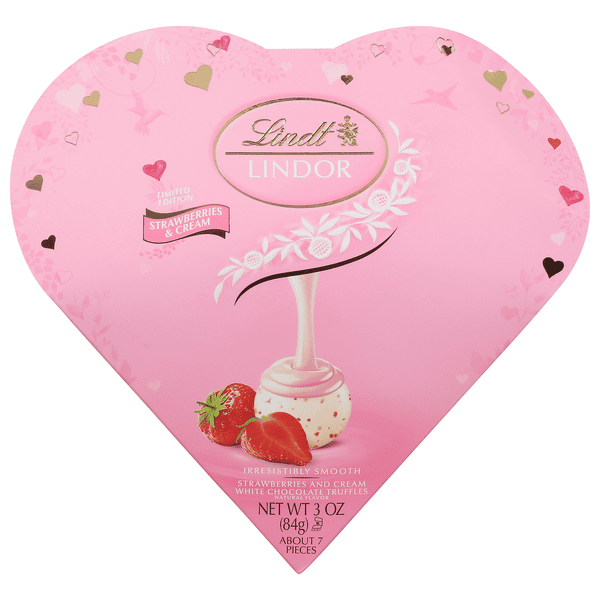 Lindt - Lilyページ Lindt Lindor White Chocolate Truffle, Strawberries and Cream