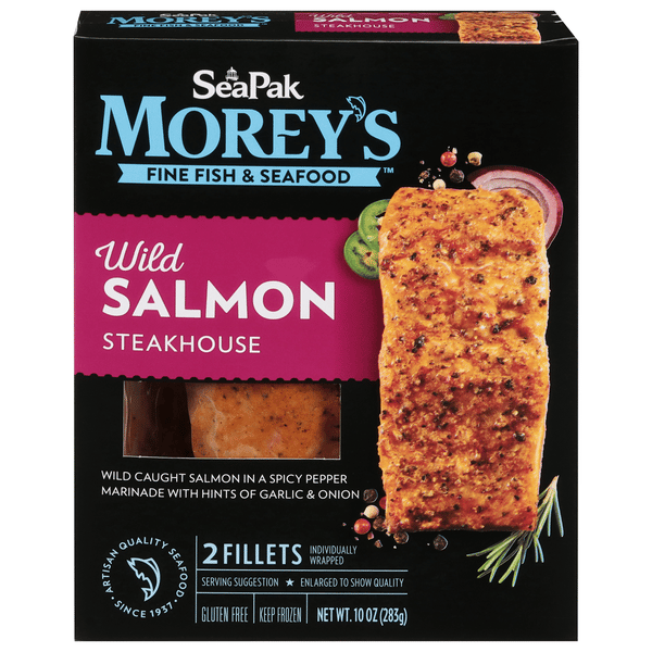 Morey Cod Filets Morey's Wild Salmon Steakhouse Fillets, 2Ct | Hy-Vee Aisles Online ...