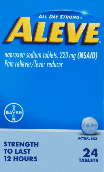 Aleve All Day Strong 220 mg Pain Reliever/Fever Reducer Tablets 24 ea ...