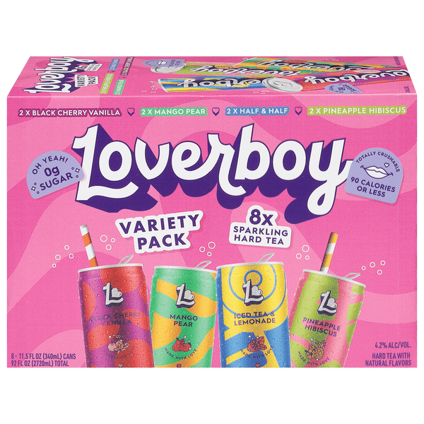 Loverboy Sparkling Hard Tea, Variety Pack 8Pk | Hy-Vee