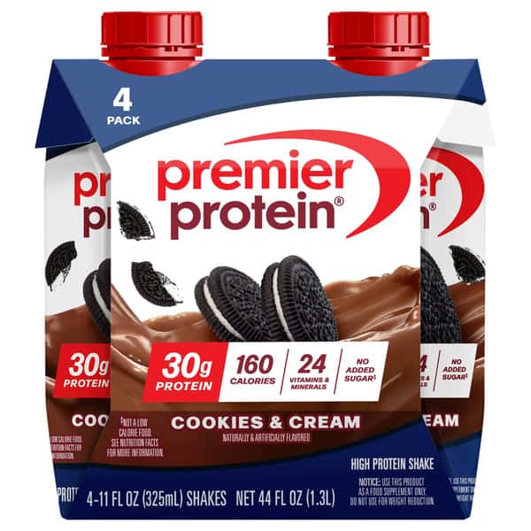 Premier Protein High Protein Shake Cookie & Cream 4Pk | Hy-Vee Aisles ...
