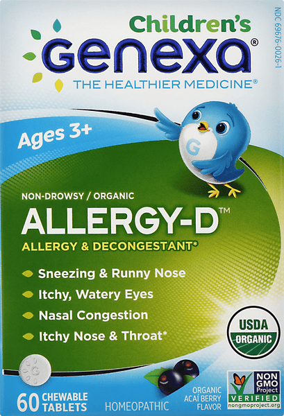 Genexa Children's Allergy-D, Organic Acai Berry Chewable