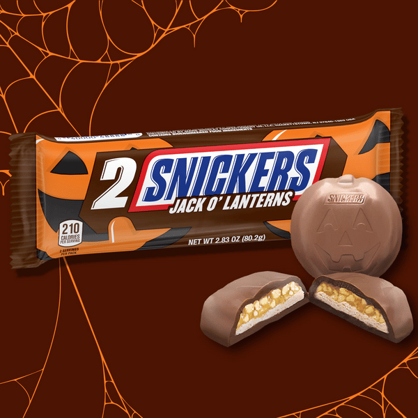 SNICKERS Halloween Chocolate Candy Pumpkins 2-To-Go Bar