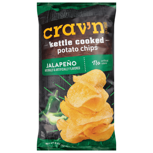 Crav'n Flavor Kettle Cooked Potato Chips, Jalapeno | Hy-Vee