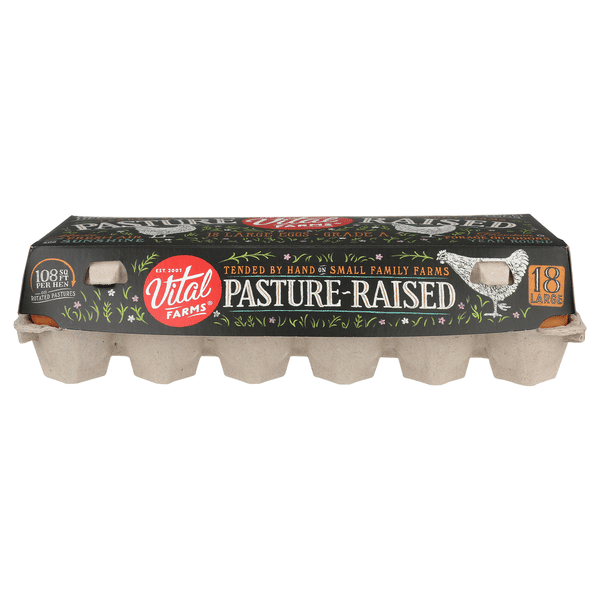 Vital Farms Pasture-Raised Large Grade A Eggs 18 ct Carton | Hy-Vee ...