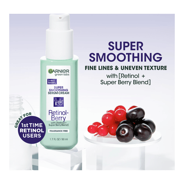 Garnier Greenlabs Retinol-Berry Super Smoothing Serum Cream | Hy-Vee ...